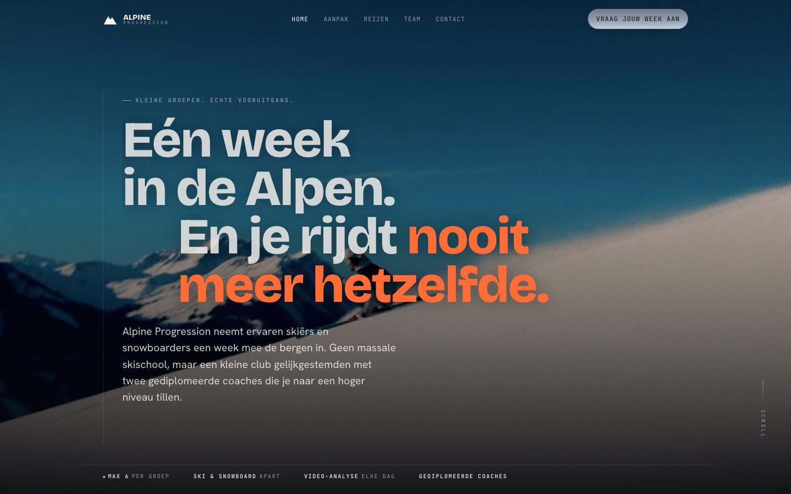 De site van Alpine Progression